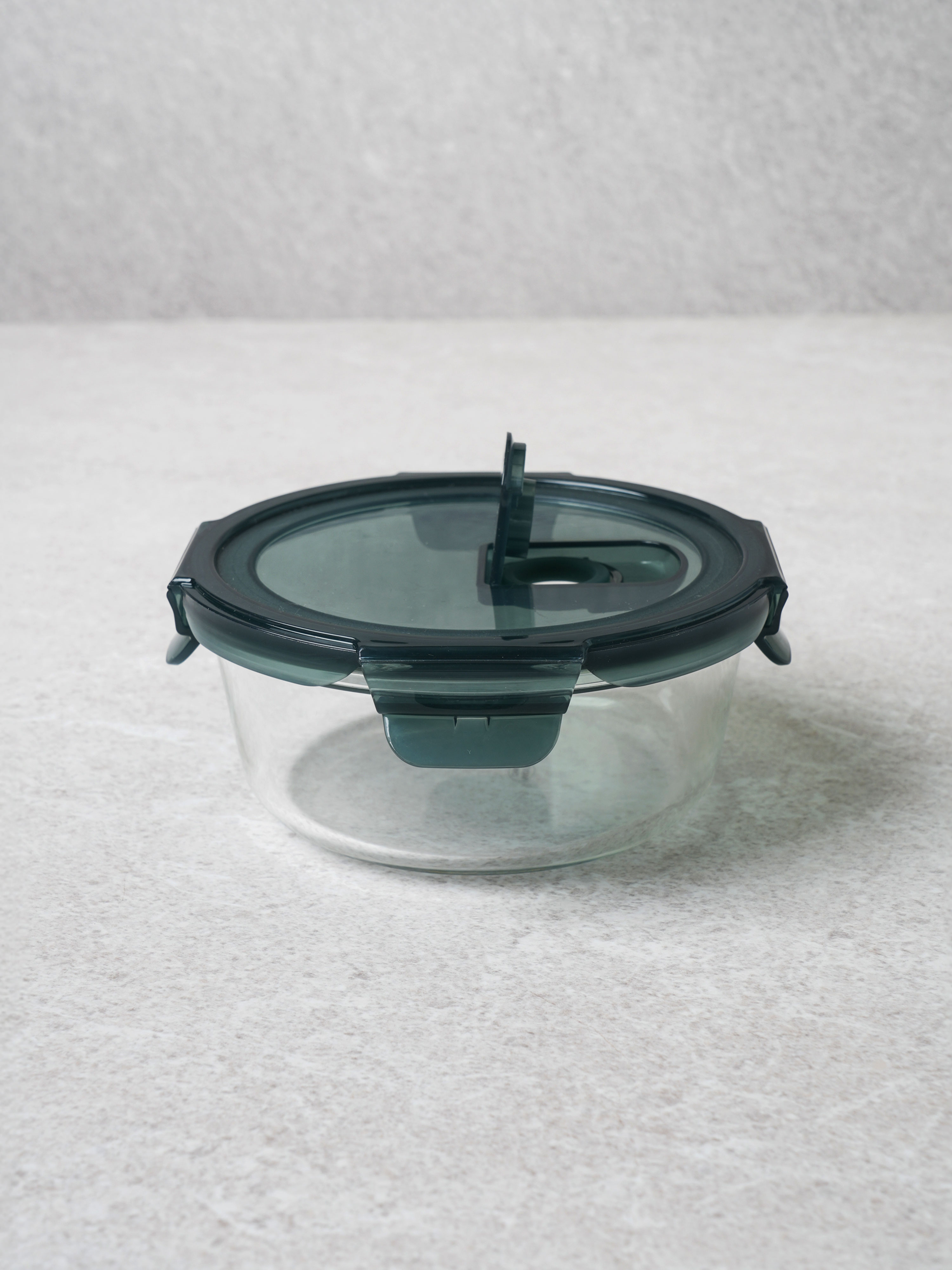 Green heat-resistant glass steam hole cupboard round 620 ml