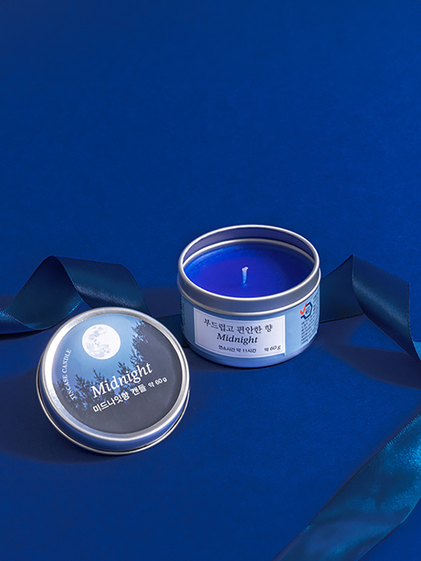 Tin case candle 60 g midnight scent