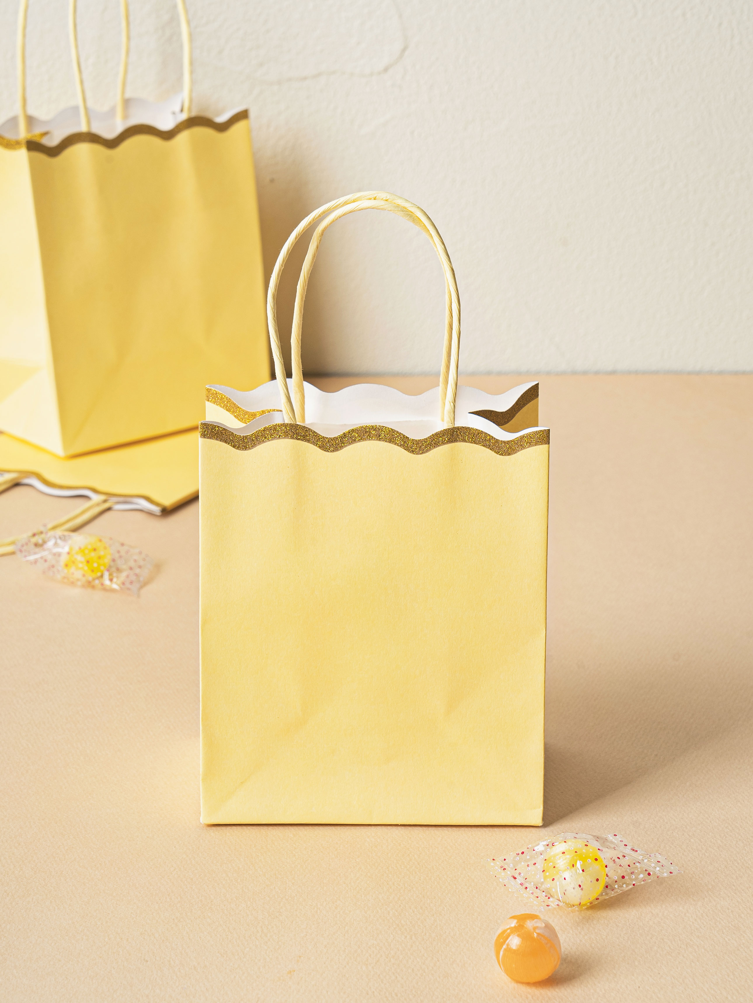 Domusong glitter gift bag (3 packs) yellow