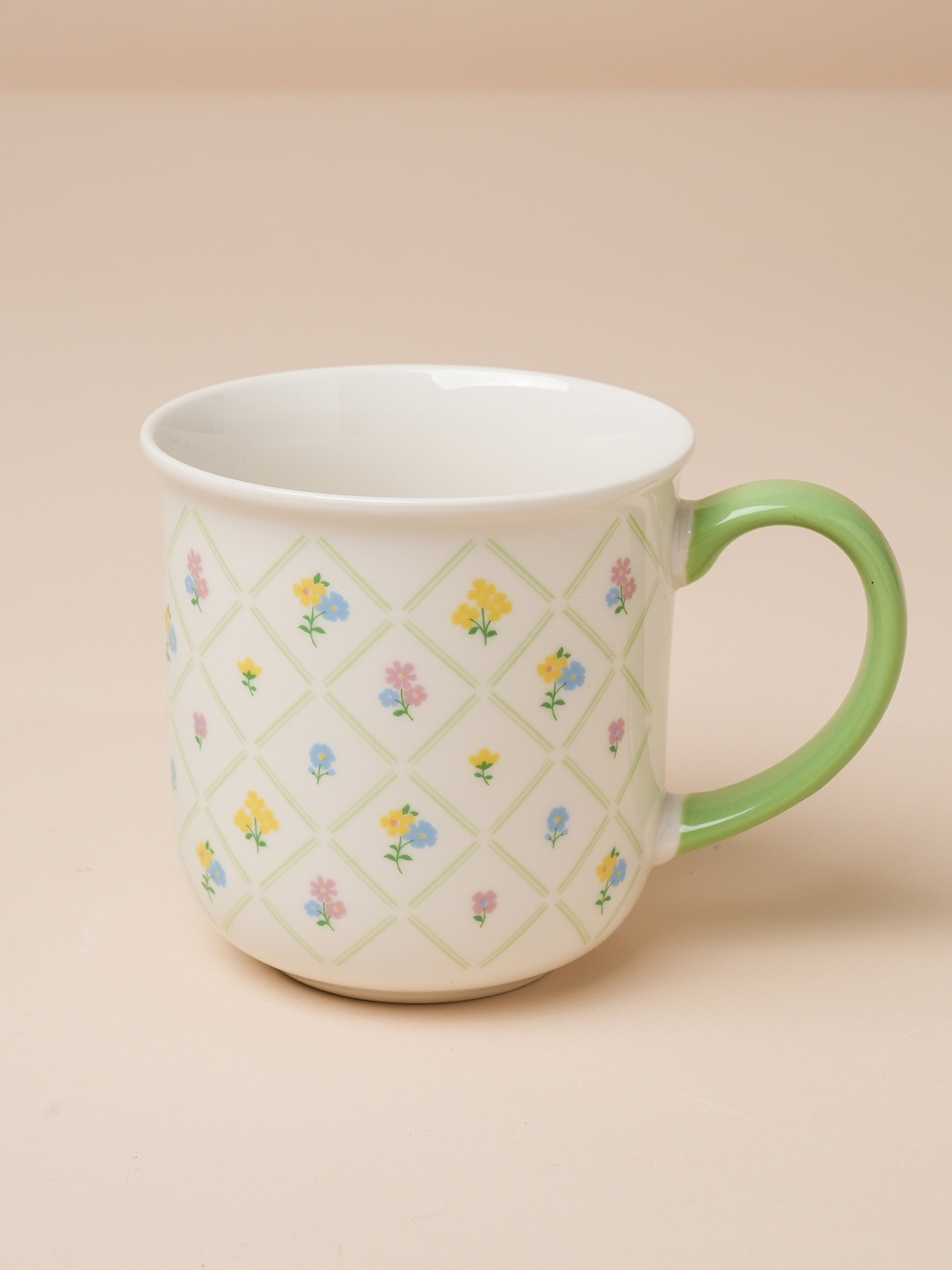 Flower Check Mug 390 ml