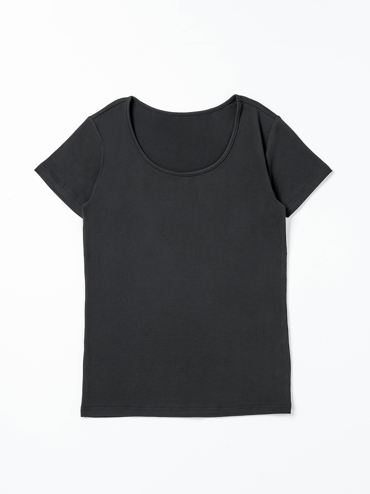 [Thermal] Easy Warm Short Sleeve Thermal Underwear Women’s Top M/L Black