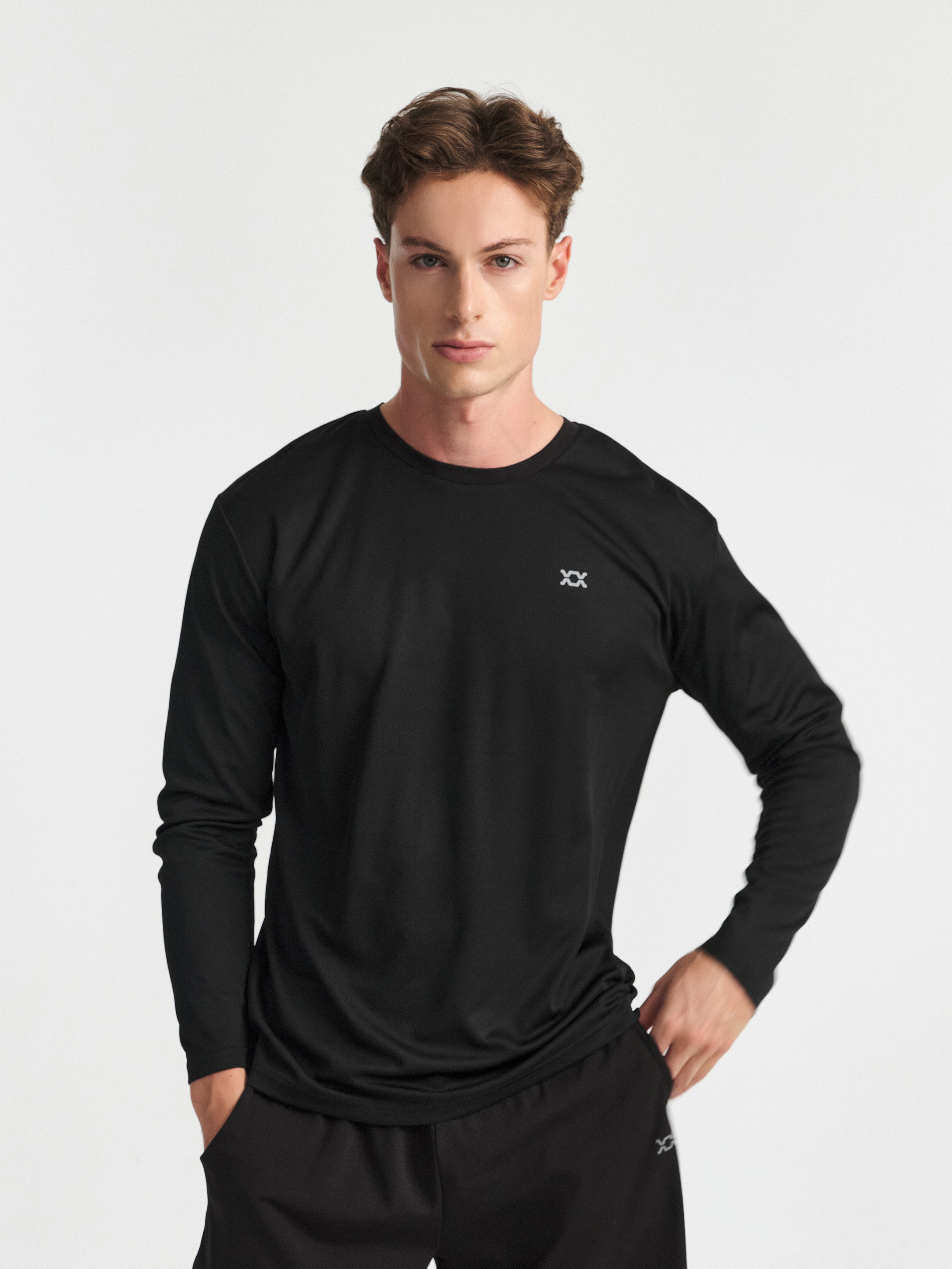 [Common]REXY PK Long Sleeve T-Shirt M/L/XL Black