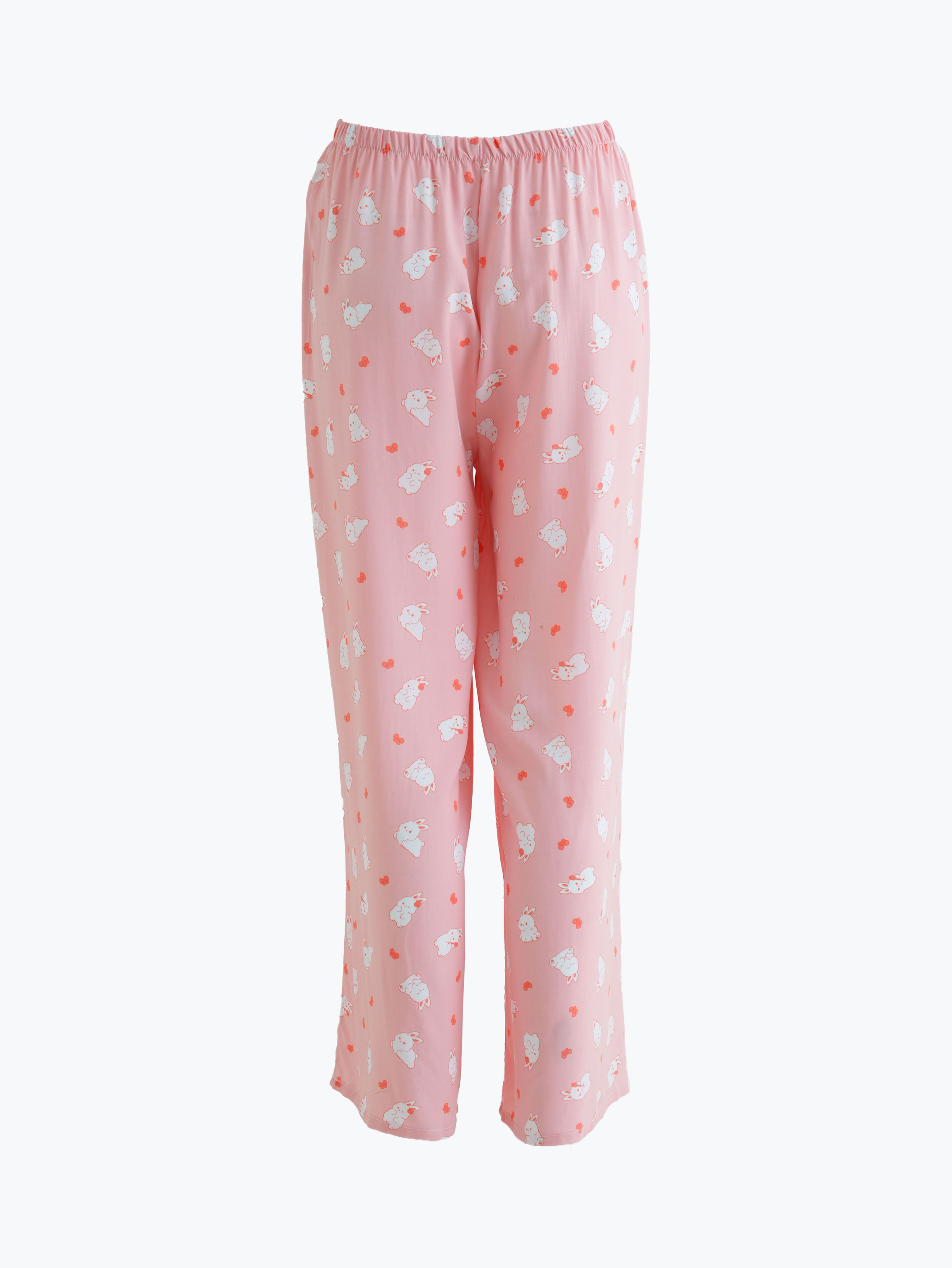[Women] Pattern Rayon 9/4 Pants Rabbit
