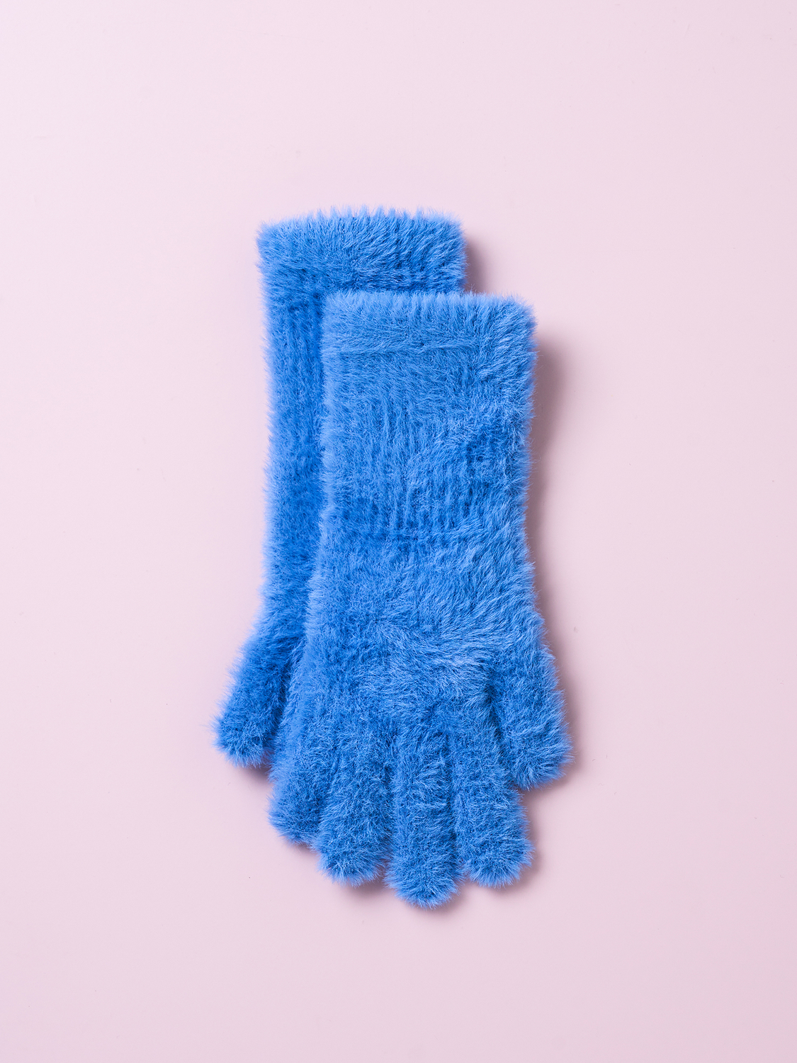 Finger open soft gloves blue