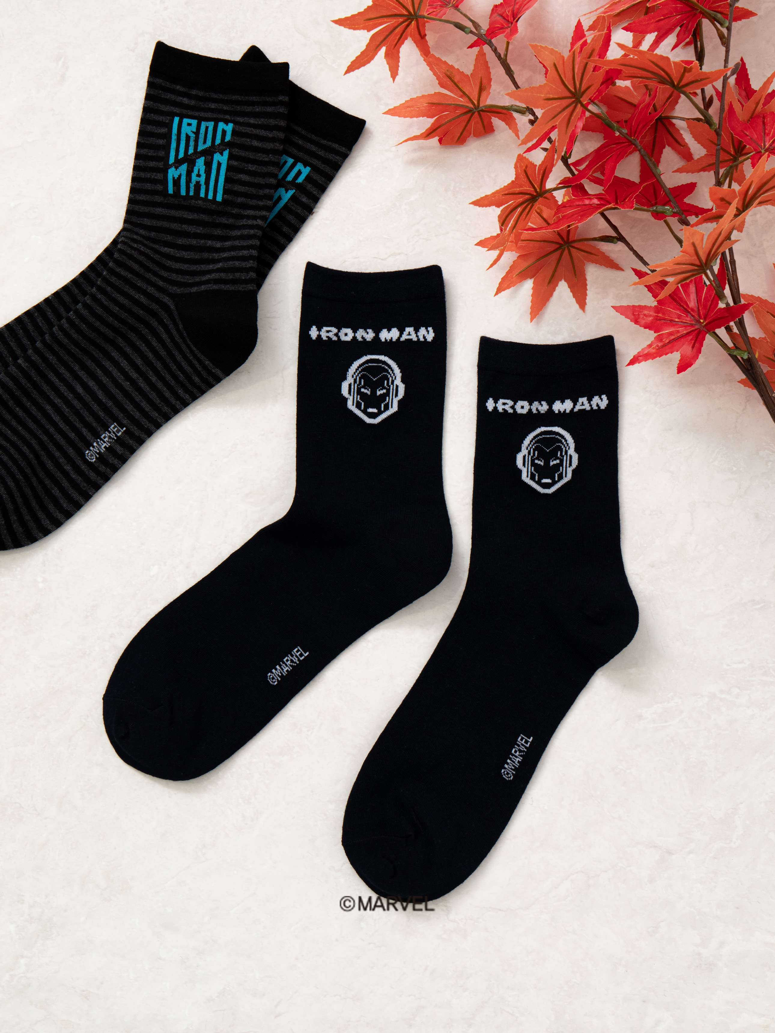Marvel Character Logo Men's Medium Neck Socks