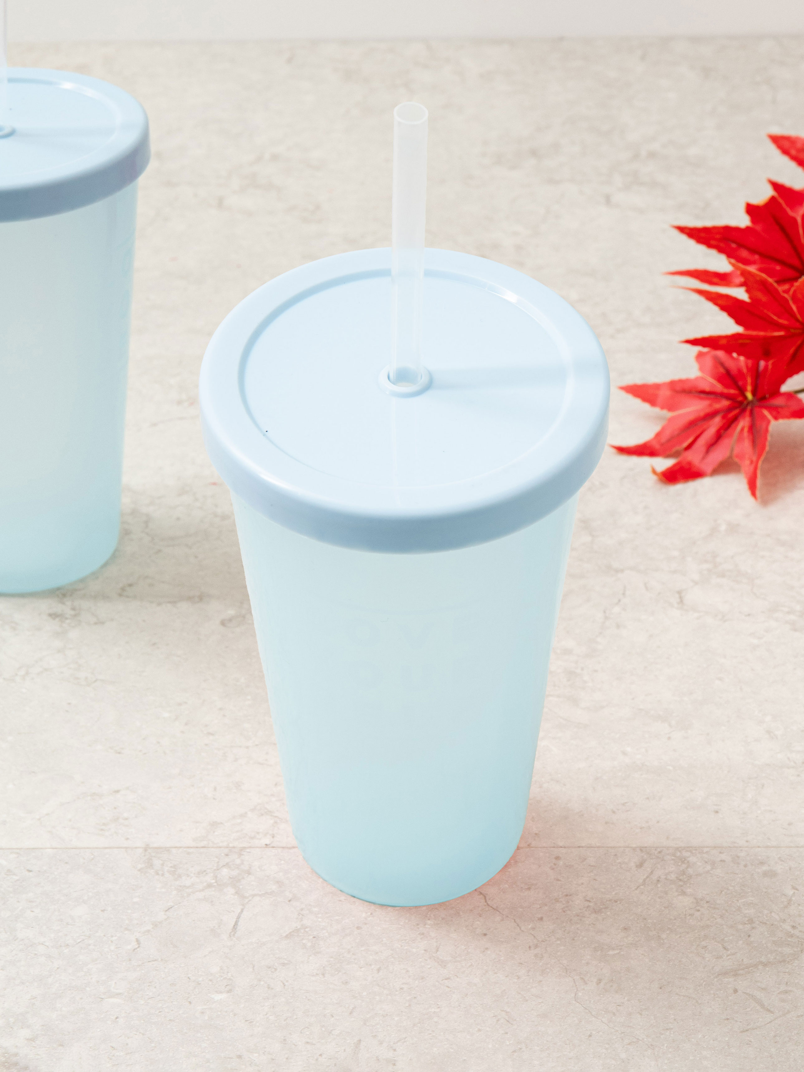 Clear straw cup 600 ml
