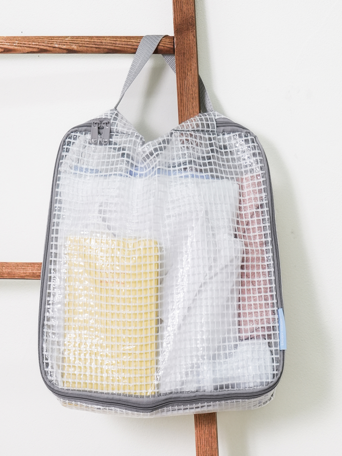 Large transparent pouch for travel