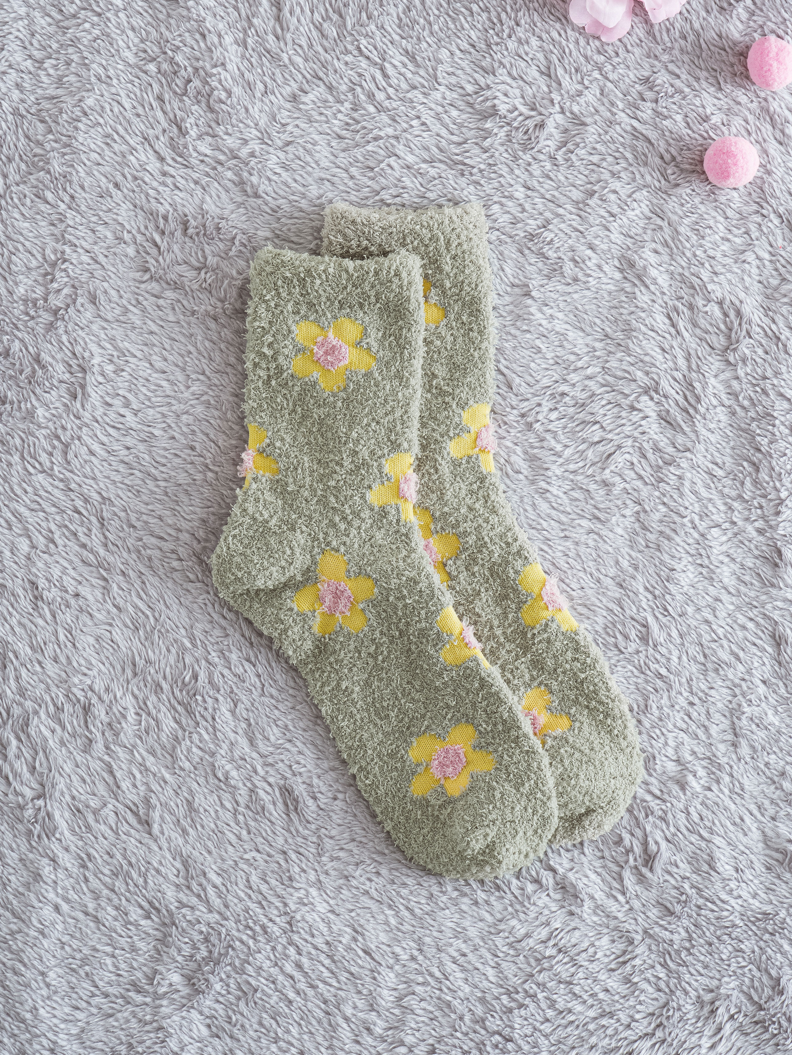 Women's Blossom Sleep Socks Green