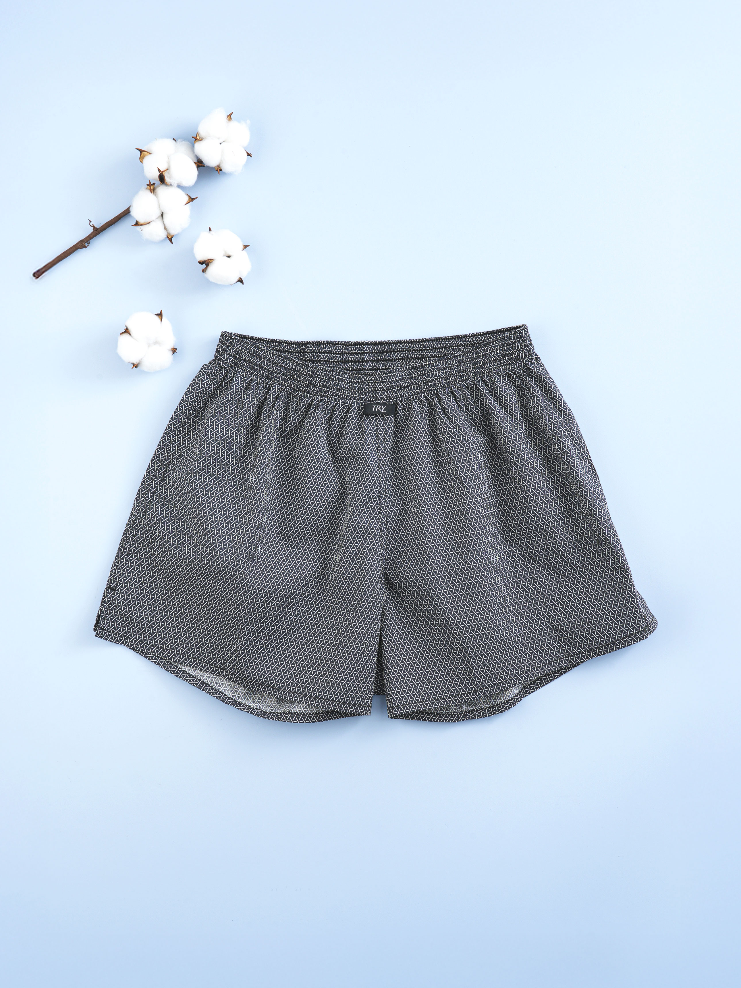 Tri Men's Square Trunks M Black