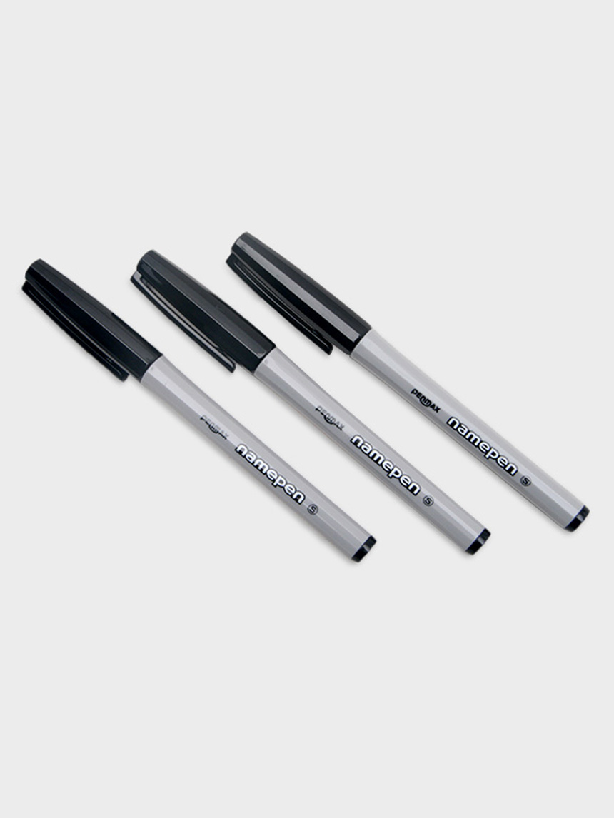 Fine brush name pen black 0.5mm 3 pieces