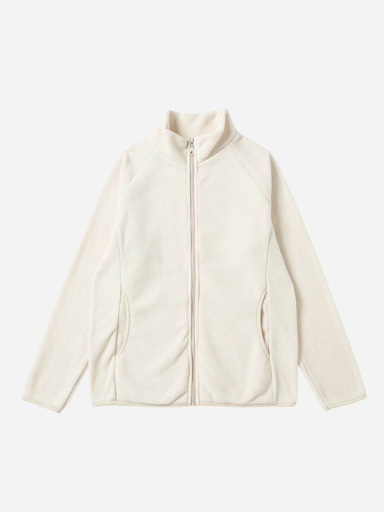[Common] Long-sleeved fleece jacket S Ivory