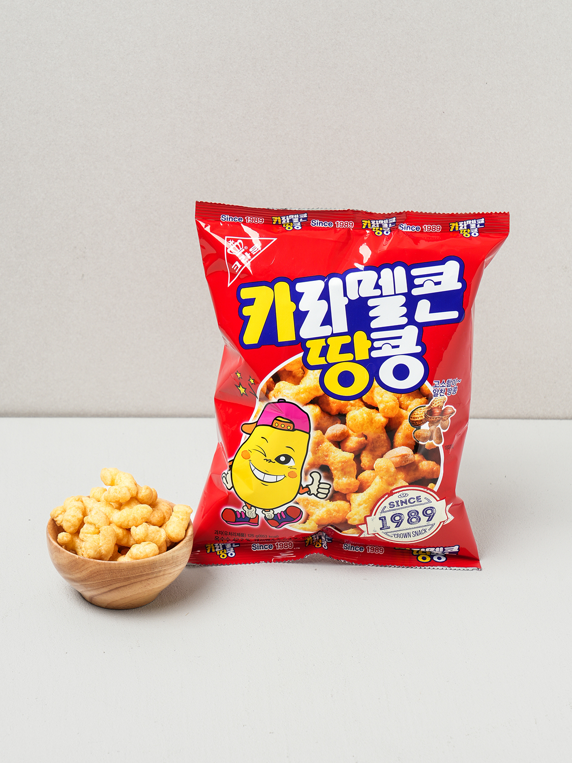 크라운 카라멜 콘 땅콩 125 g