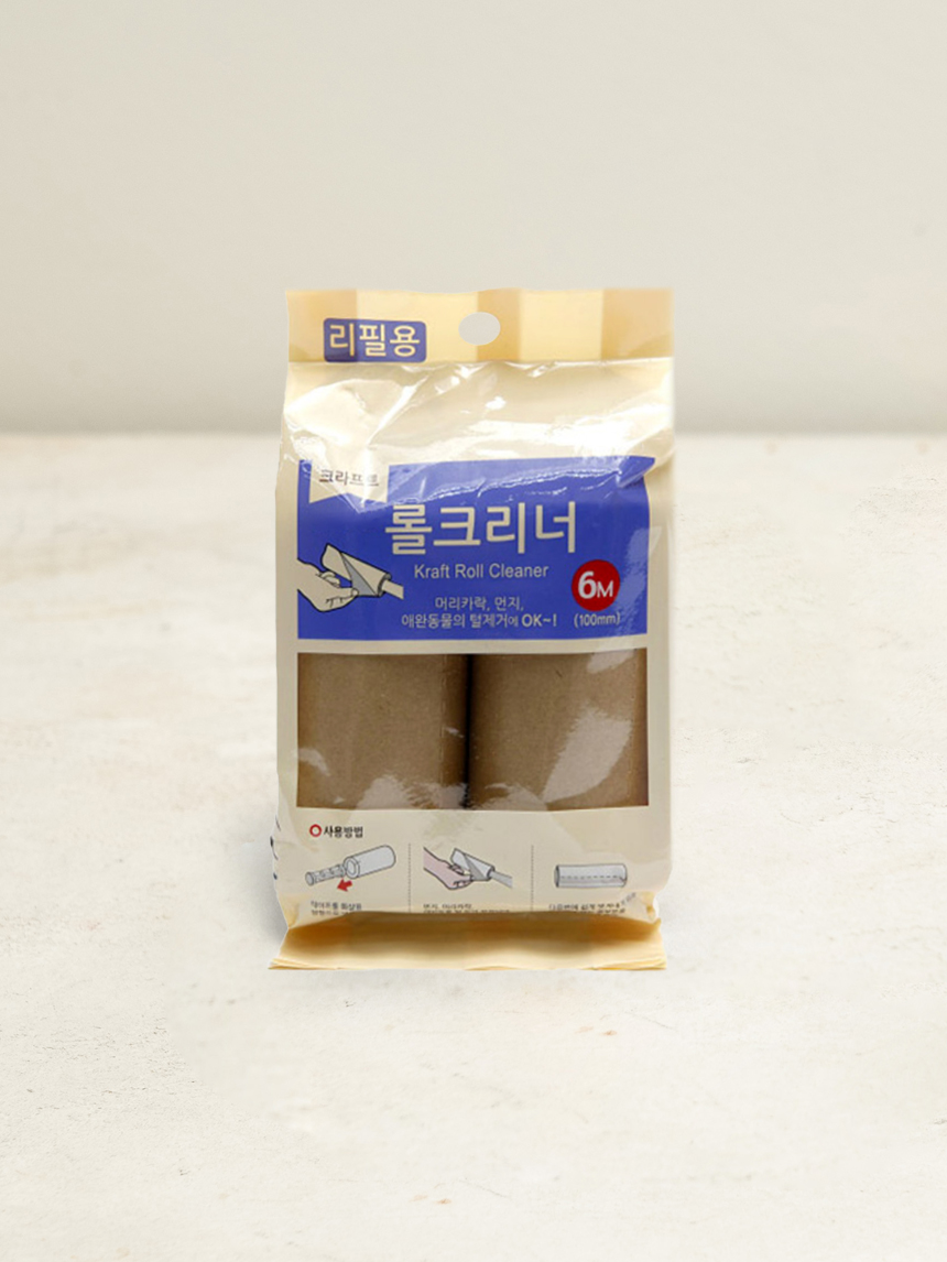 Kraft Roll Cleaner Refill 10cmX6m 2P