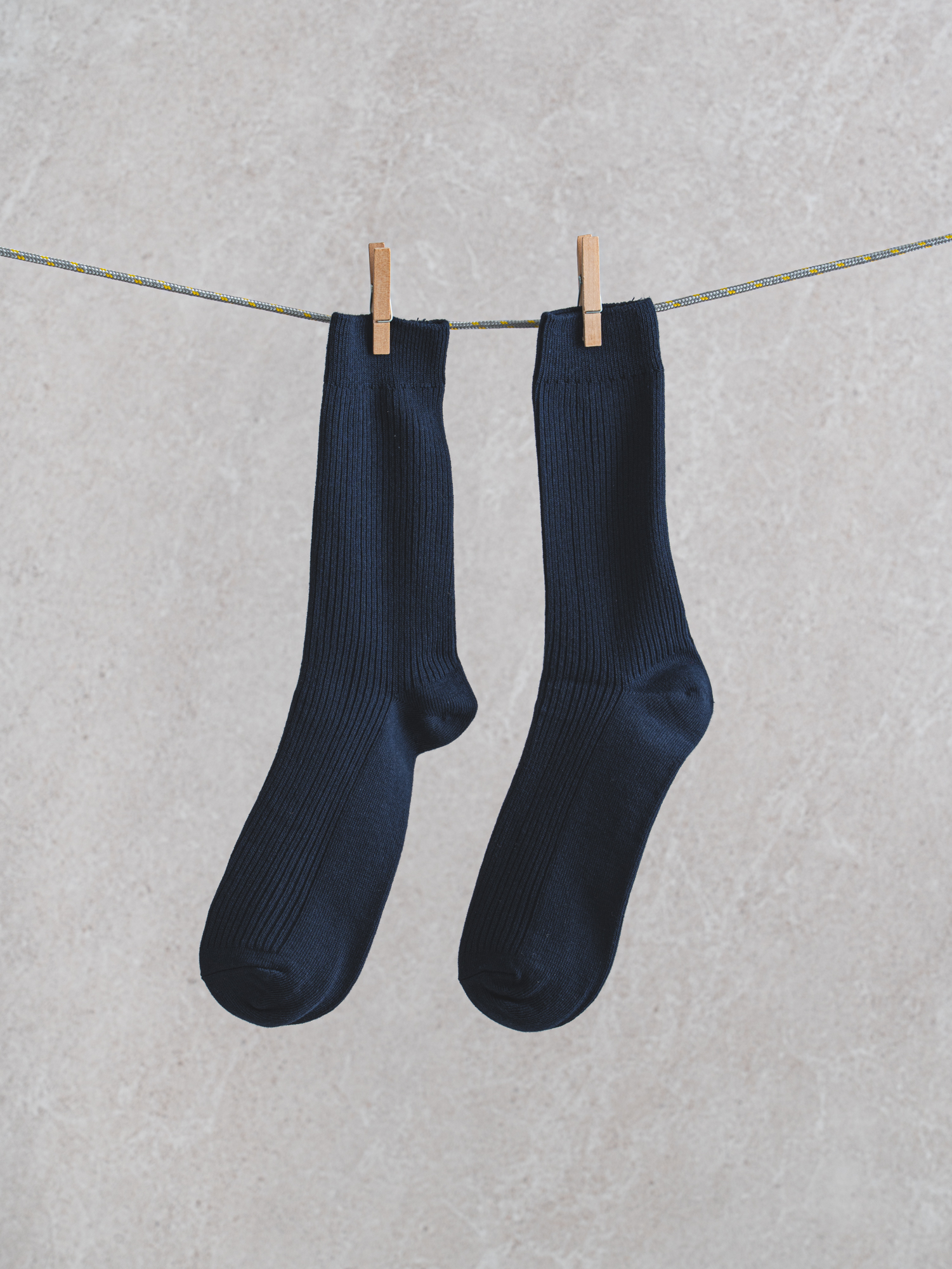 Monfoot Men's Ribbed Long Socks Navy