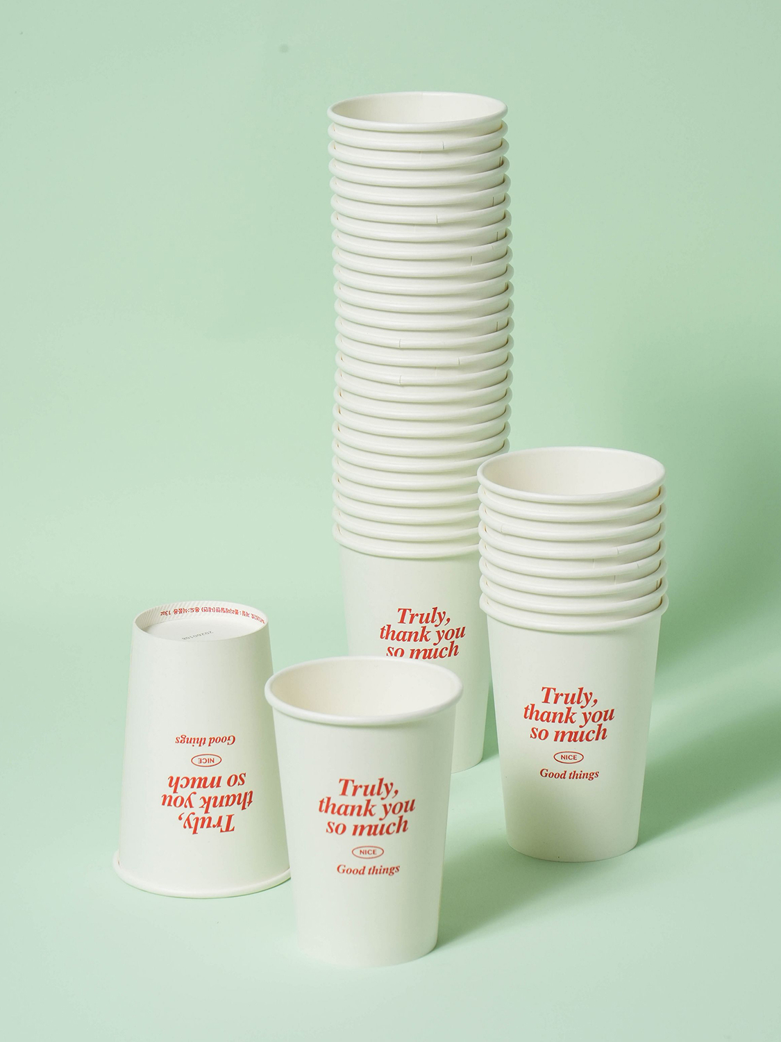 Spring Picnic Design Takeout Paper Cups 380 ml 35 Pieces