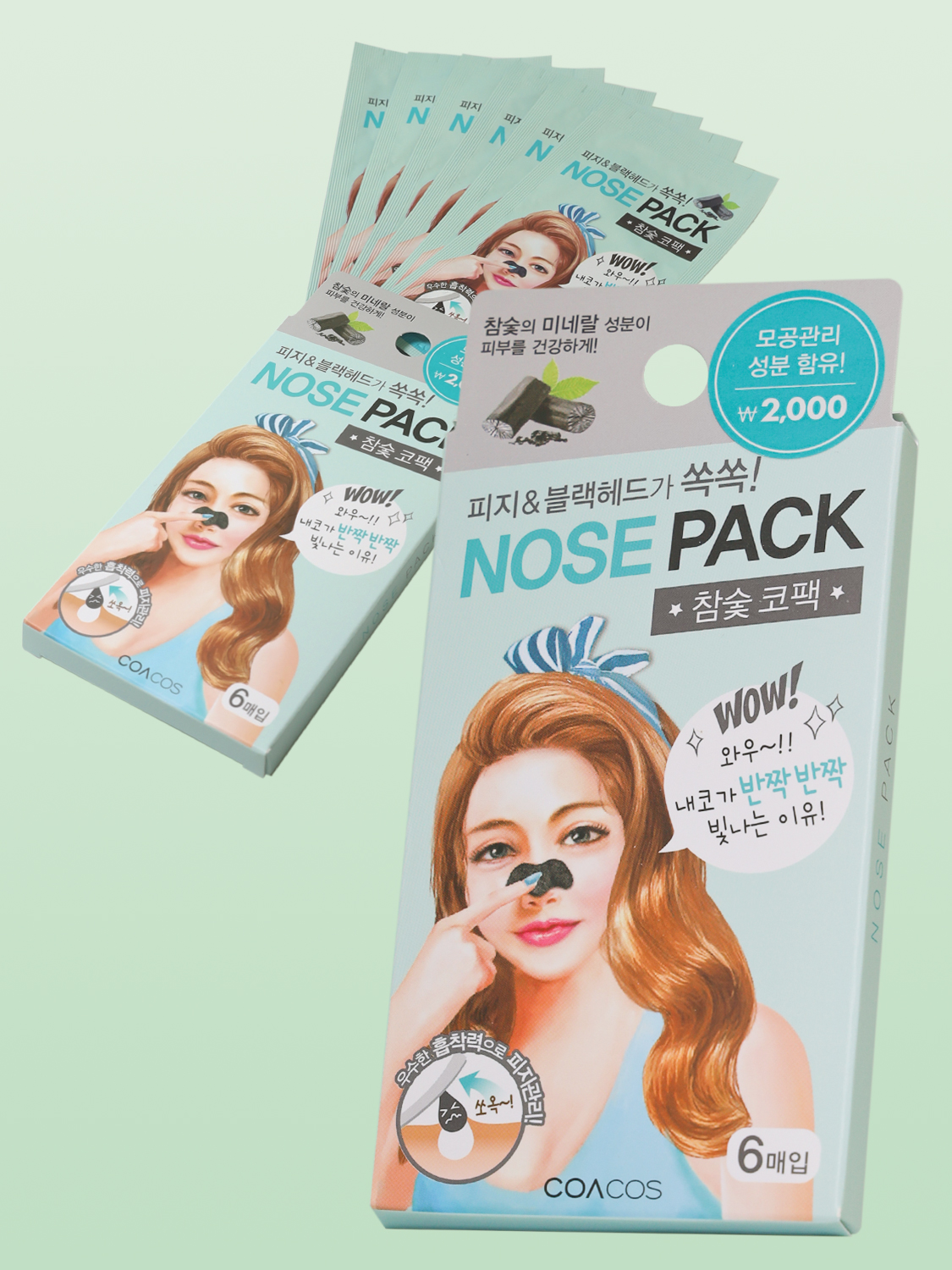 Charcoal Nose Pack 6P