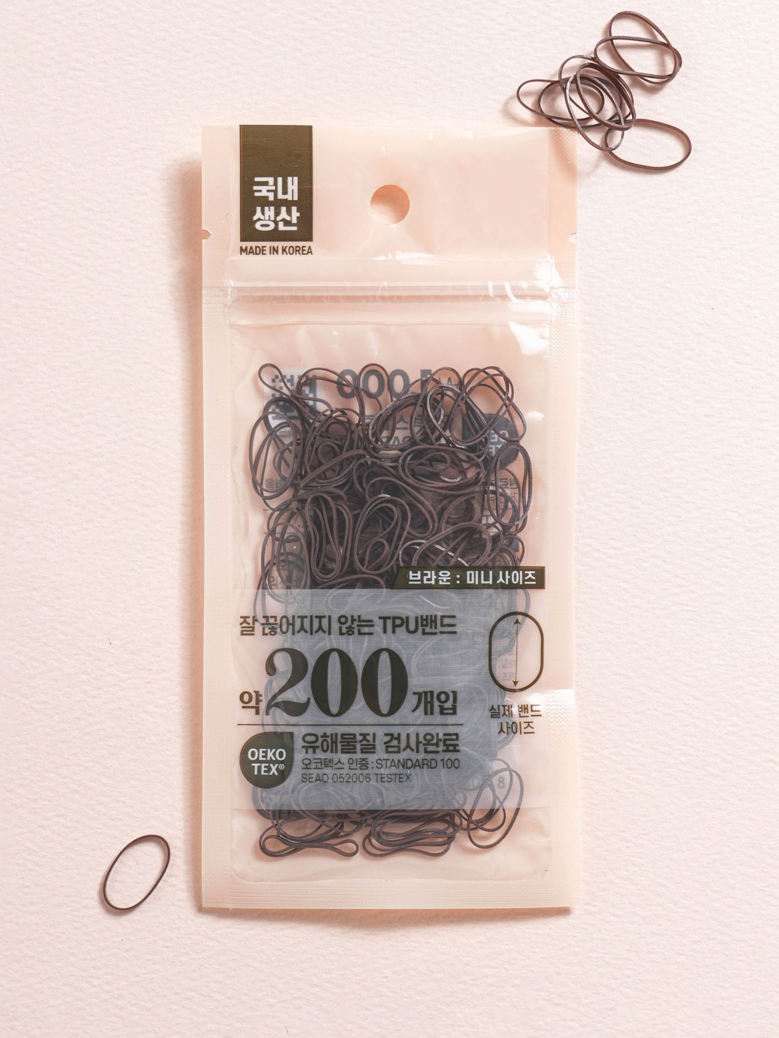 미니 TPU 밴드 200개입 브라운