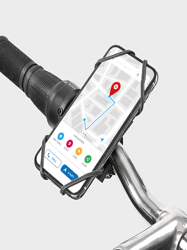 Silicone cell phone holder for bicycle