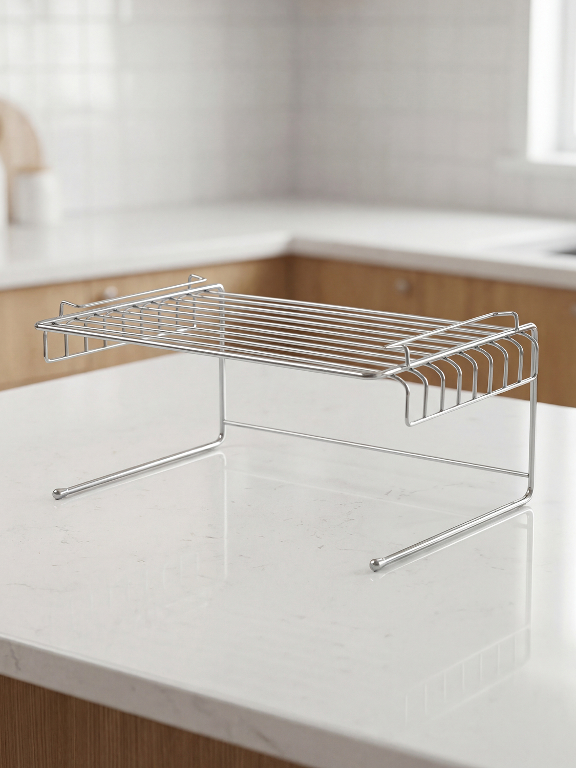 Stainless steel hanging shelf 34x22cm