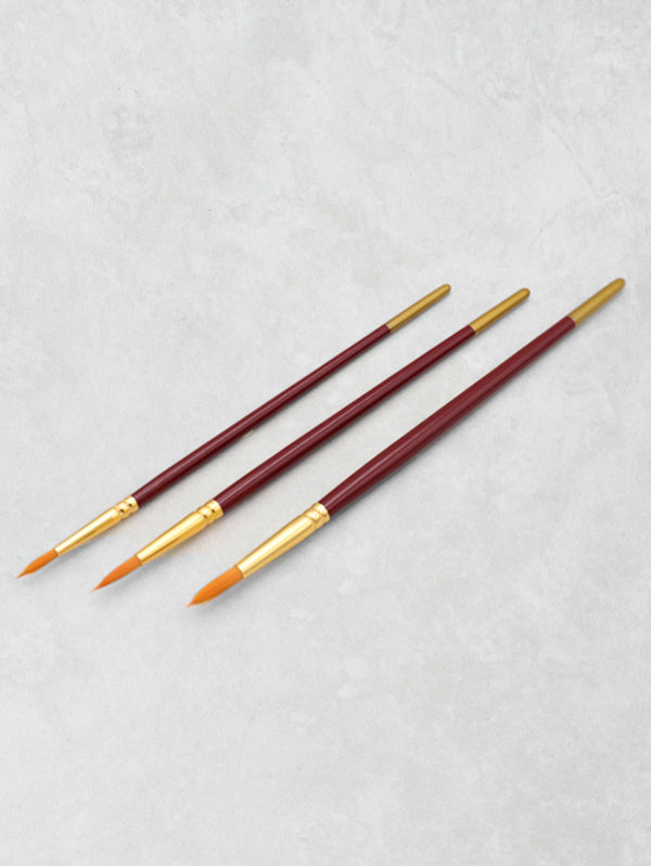 3 color body round brushes