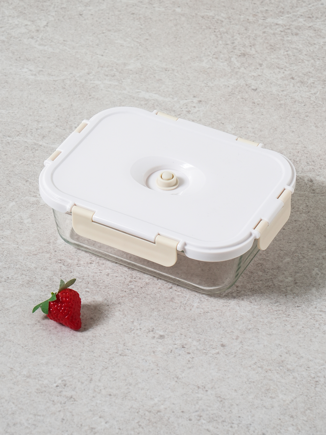 Rectangular vacuum glass sealed container 1.1 L
