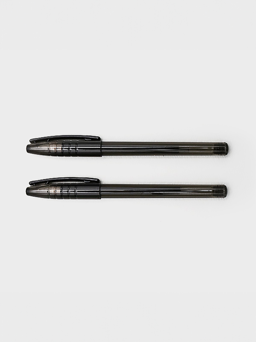Cap type gel pen black 0.38 mm 2 packs