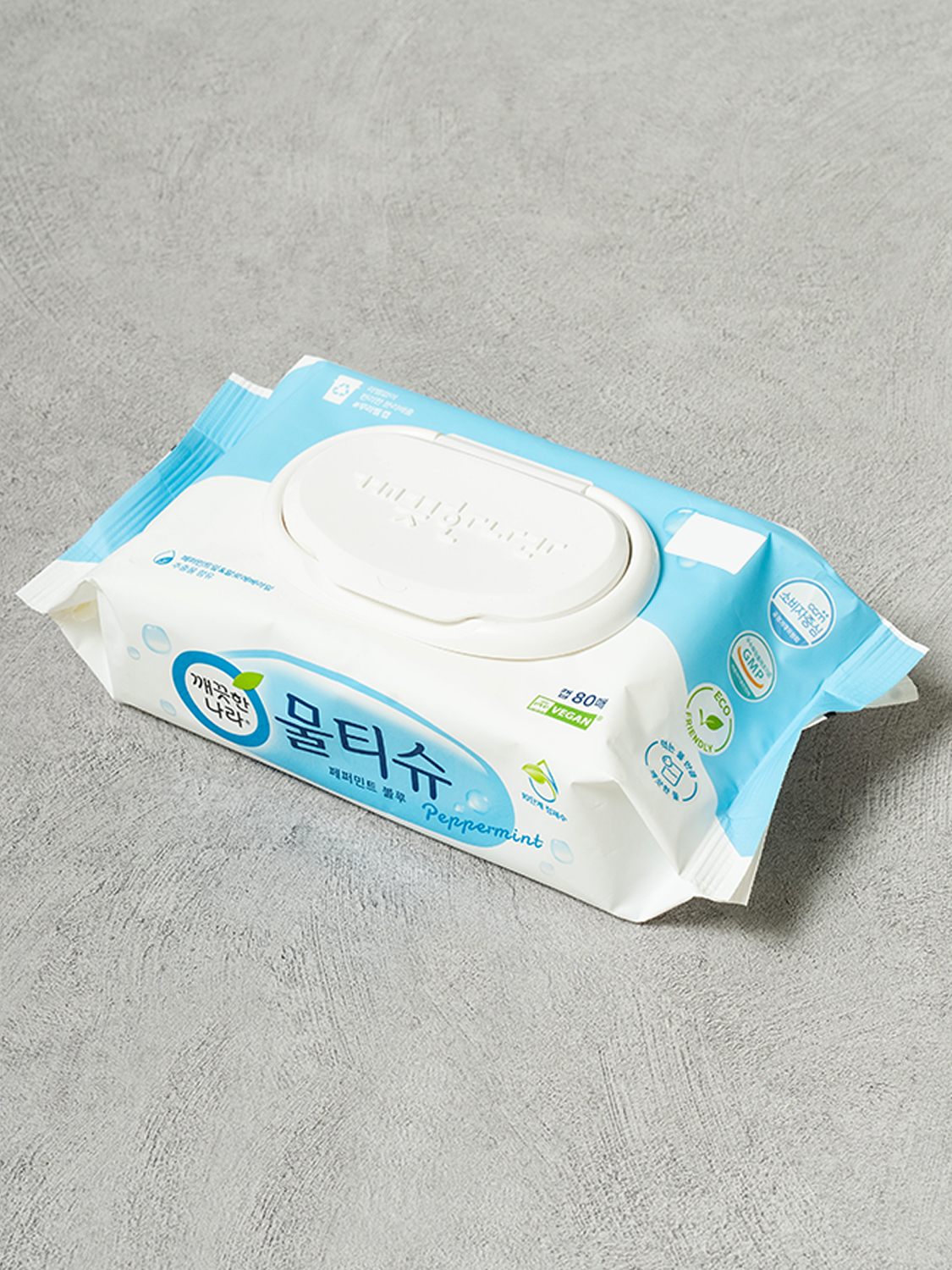 Clean Nara wet wipes peppermint blue cap type 80 sheets