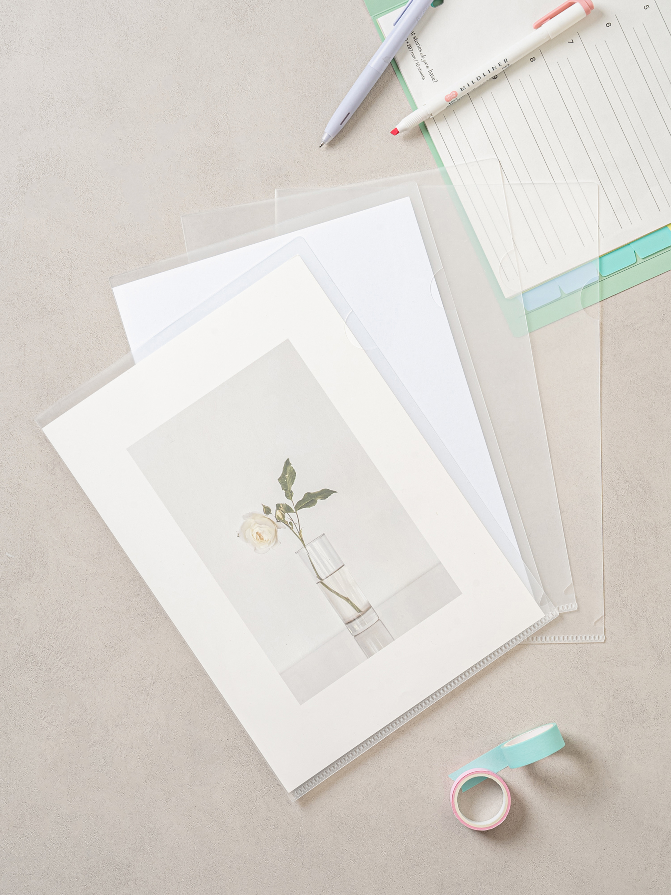 Office clear thick L holder 4pcs