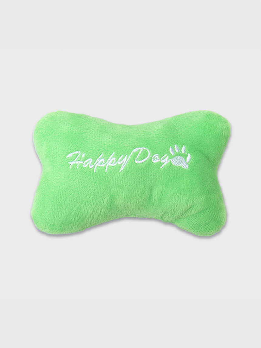 [Pet] Plush toy bone green for dogs