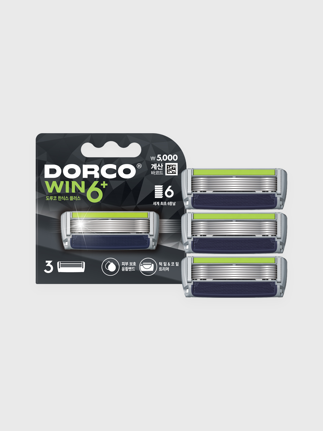 Dorco WIN6 Plus System Razor Blades (3 packs)
