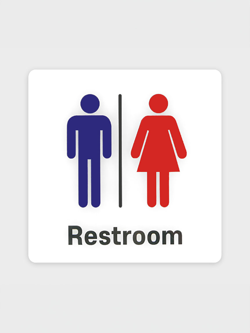 Information sign restroom