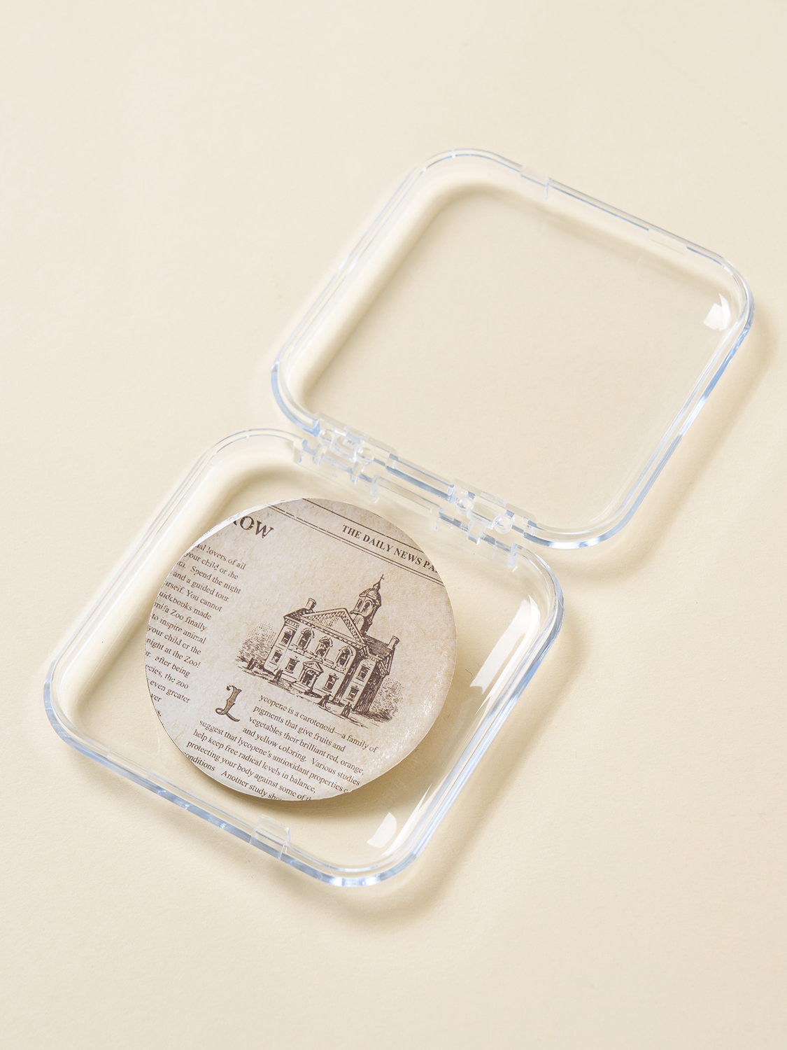캔뱃지 수납 케이스 7.5 X 7.5 cm 2개입