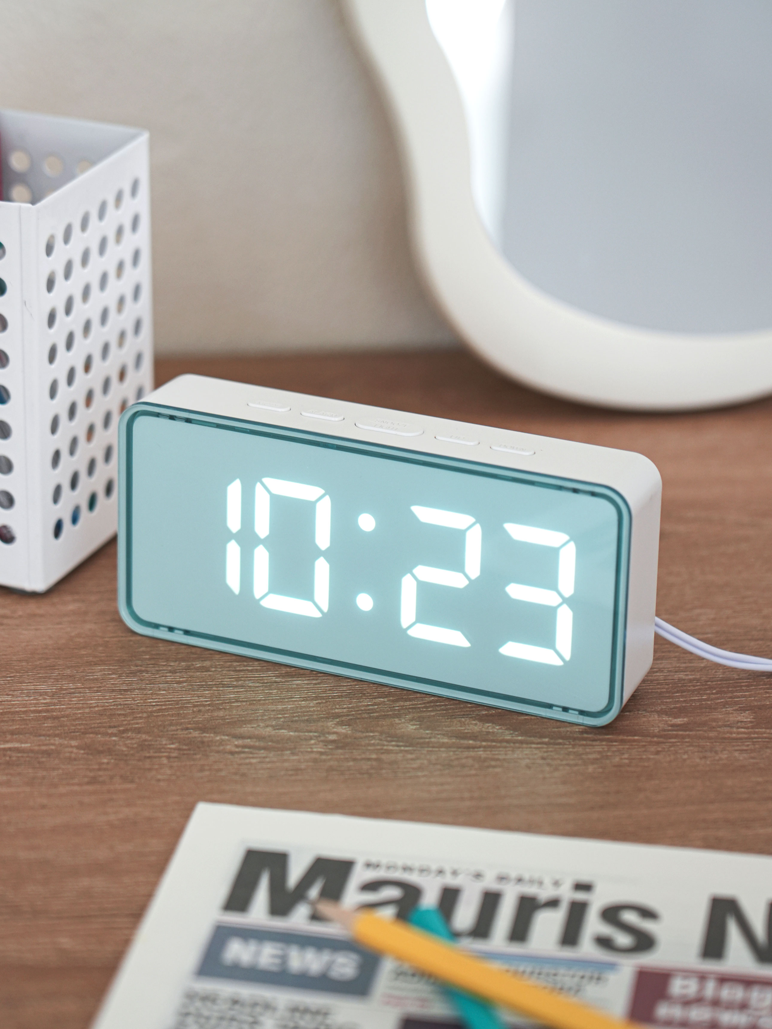 Rectangular LED digital table clock