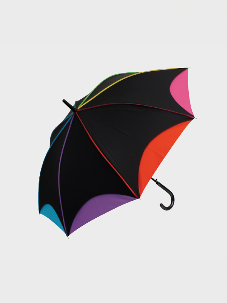 Double rainbow fabric long umbrella