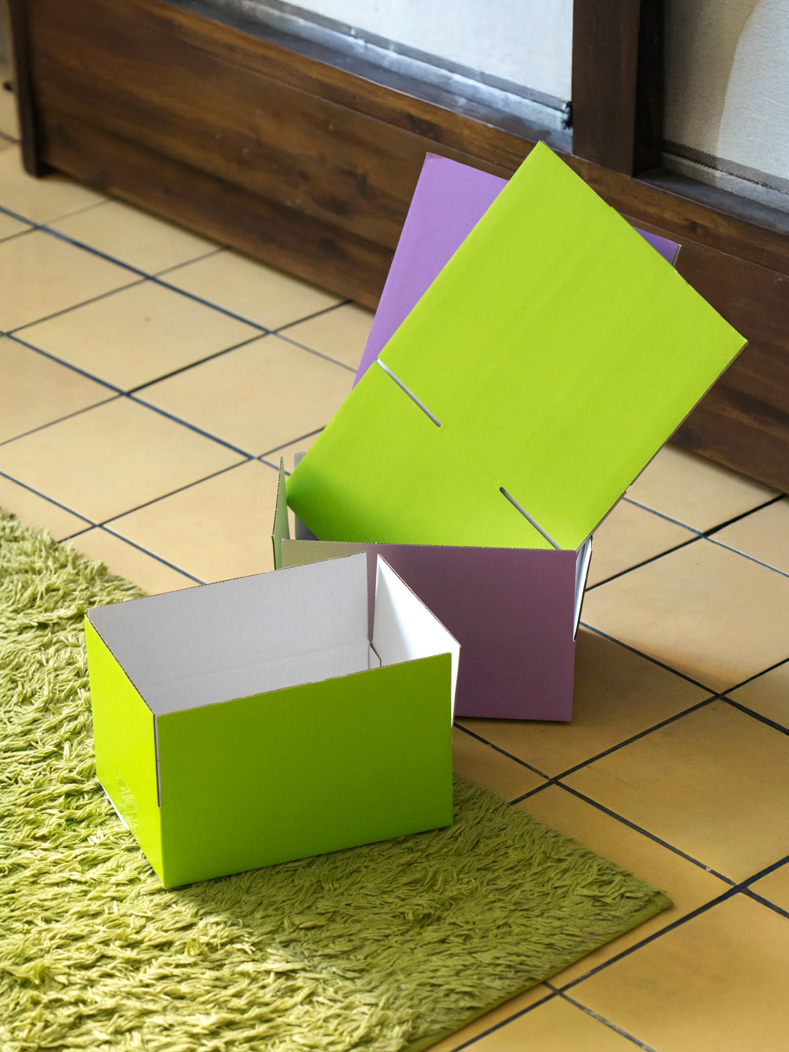 Color multipurpose box (25x17x8) (2 sheets)_Green