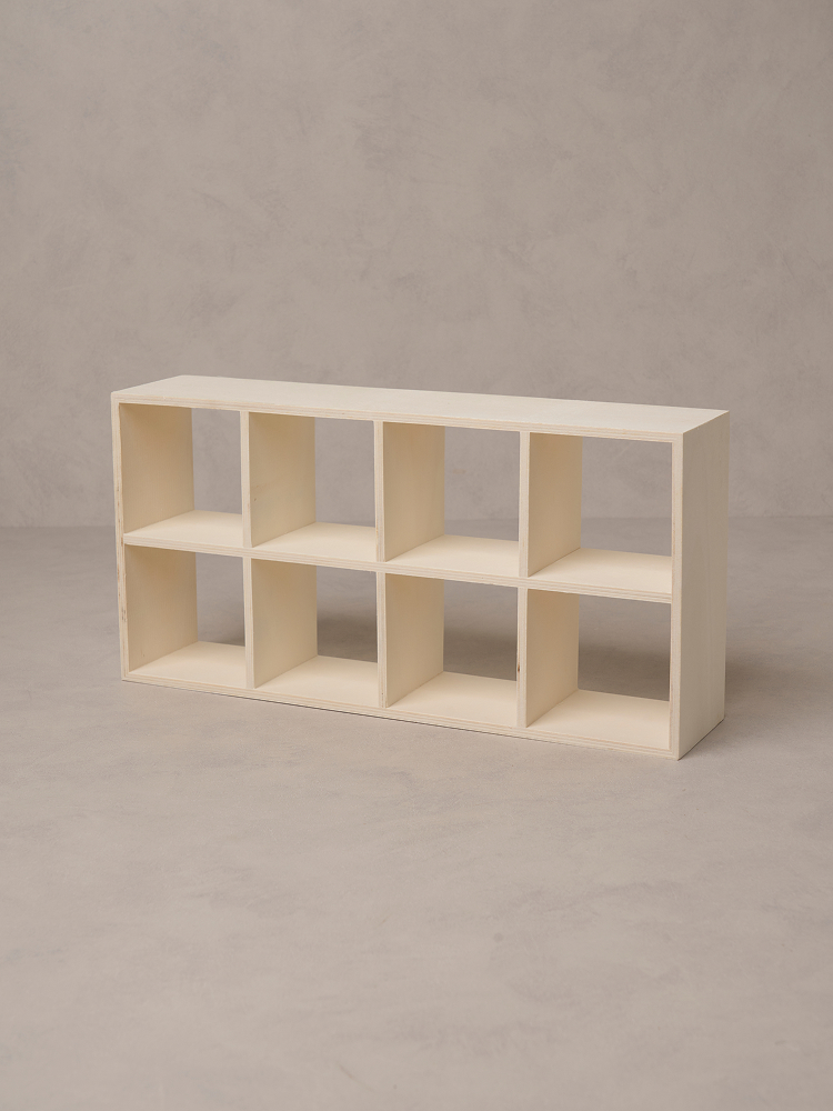 White poplar 8 compartment storage box