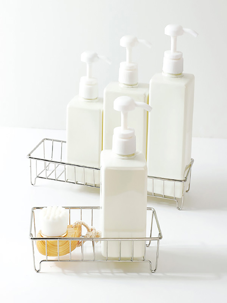 Small stainless steel bathroom accessories organizer