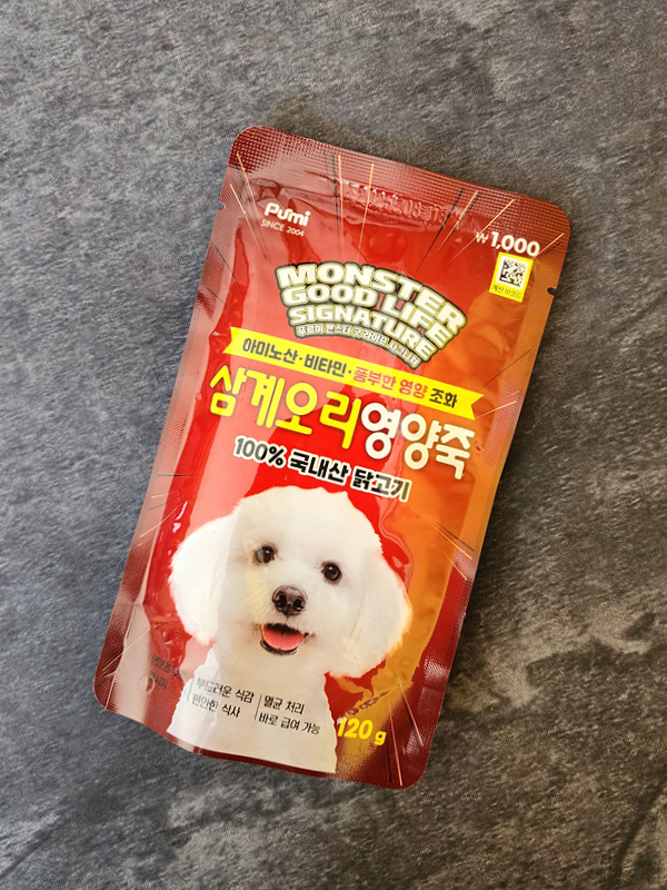 [Pet] Monster Good Life Dog Nutrition Porridge Samgye & Duck 120 g