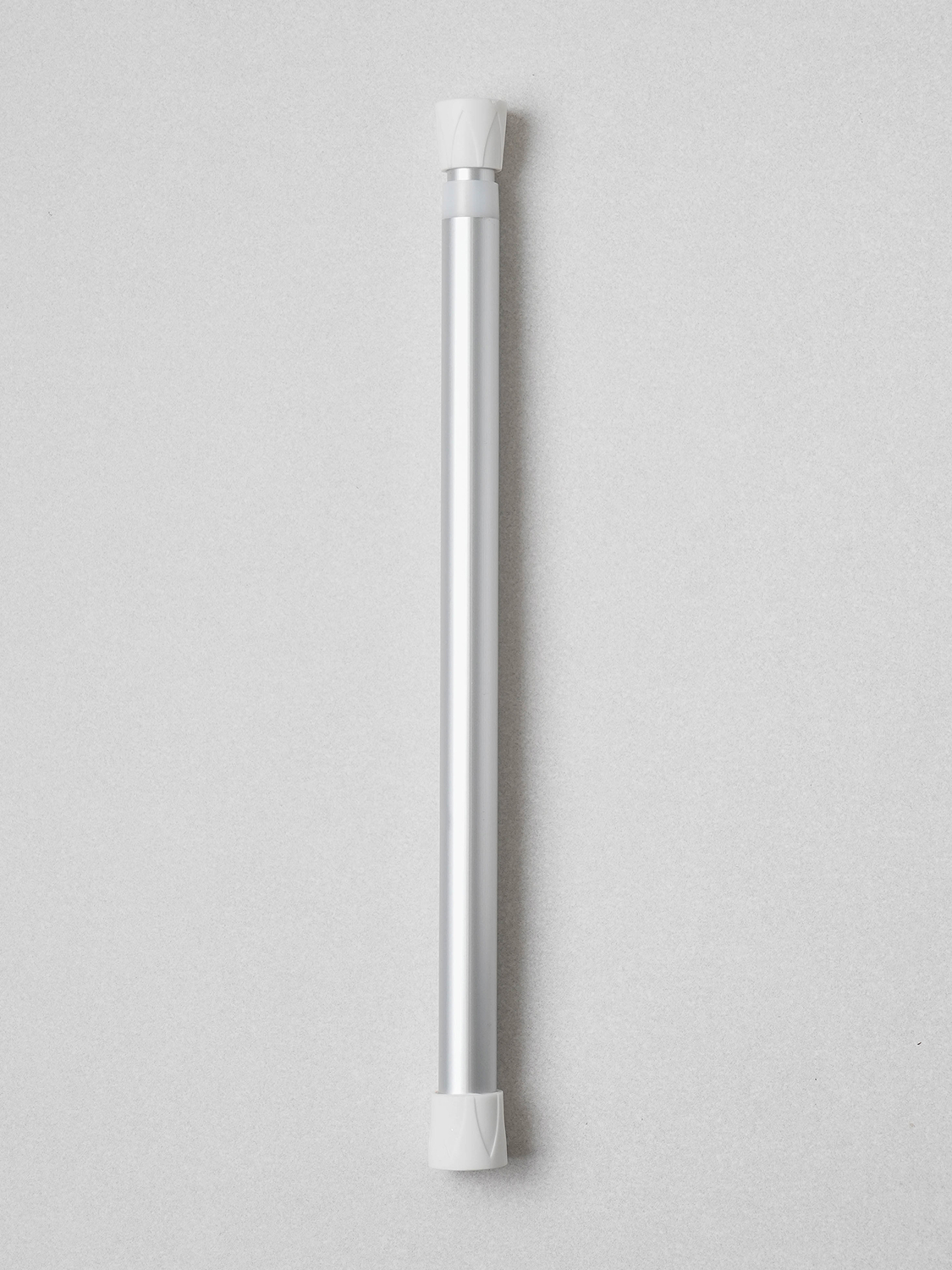 Thick silver aluminum telescopic rod small size