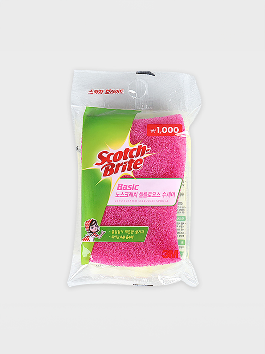 3M Scotchbrite Basic No-Scratch Cellulose Scrubber 1pc