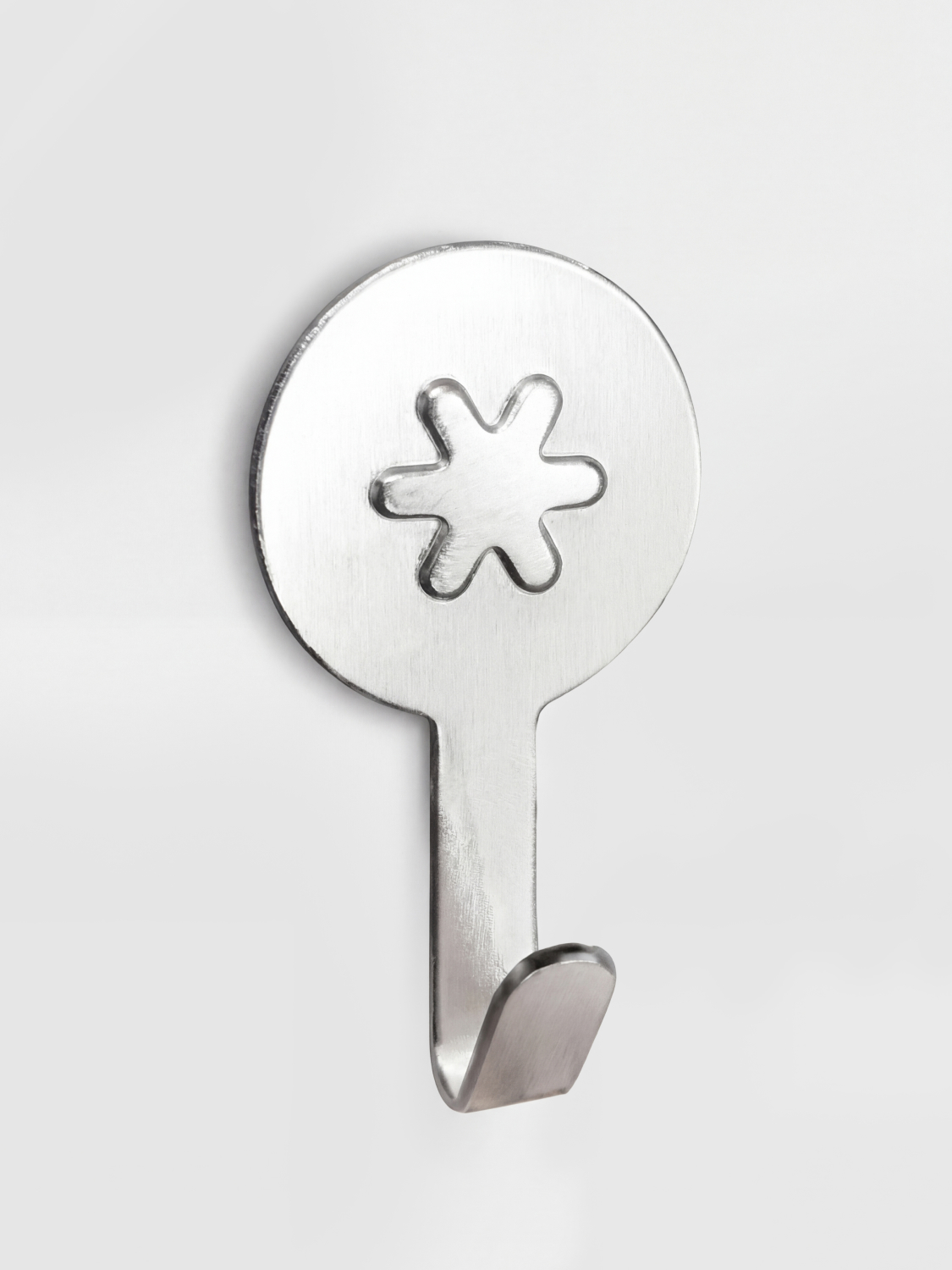 5 steel silver round hangers