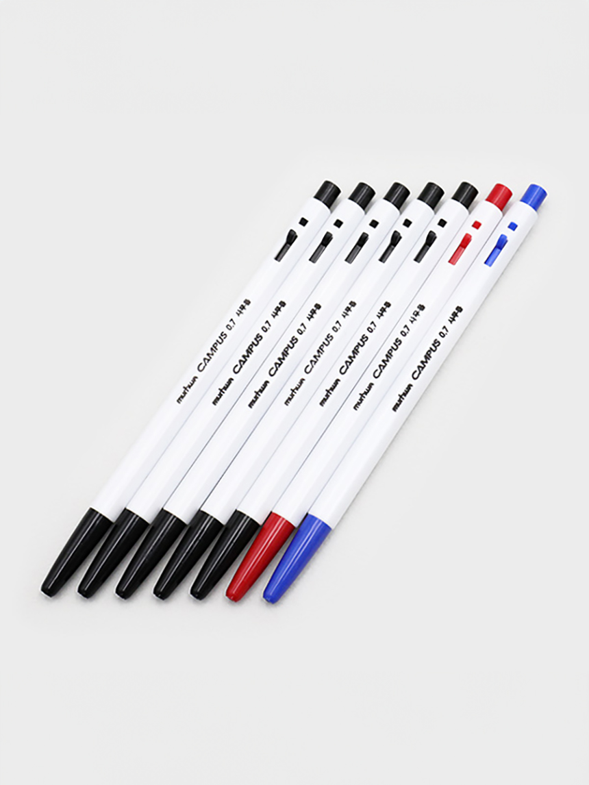 7 campus ballpoint pens (mixed)