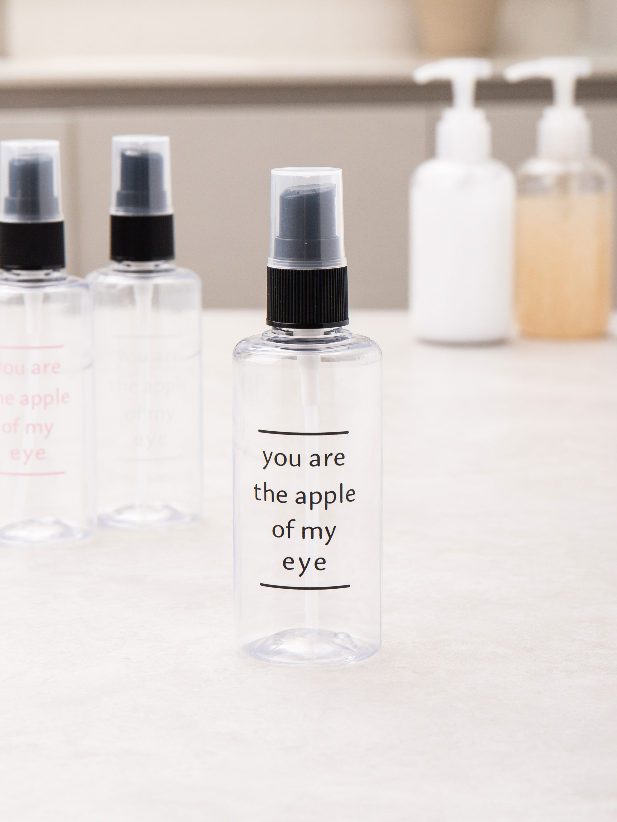 Lovely pump type makeup container