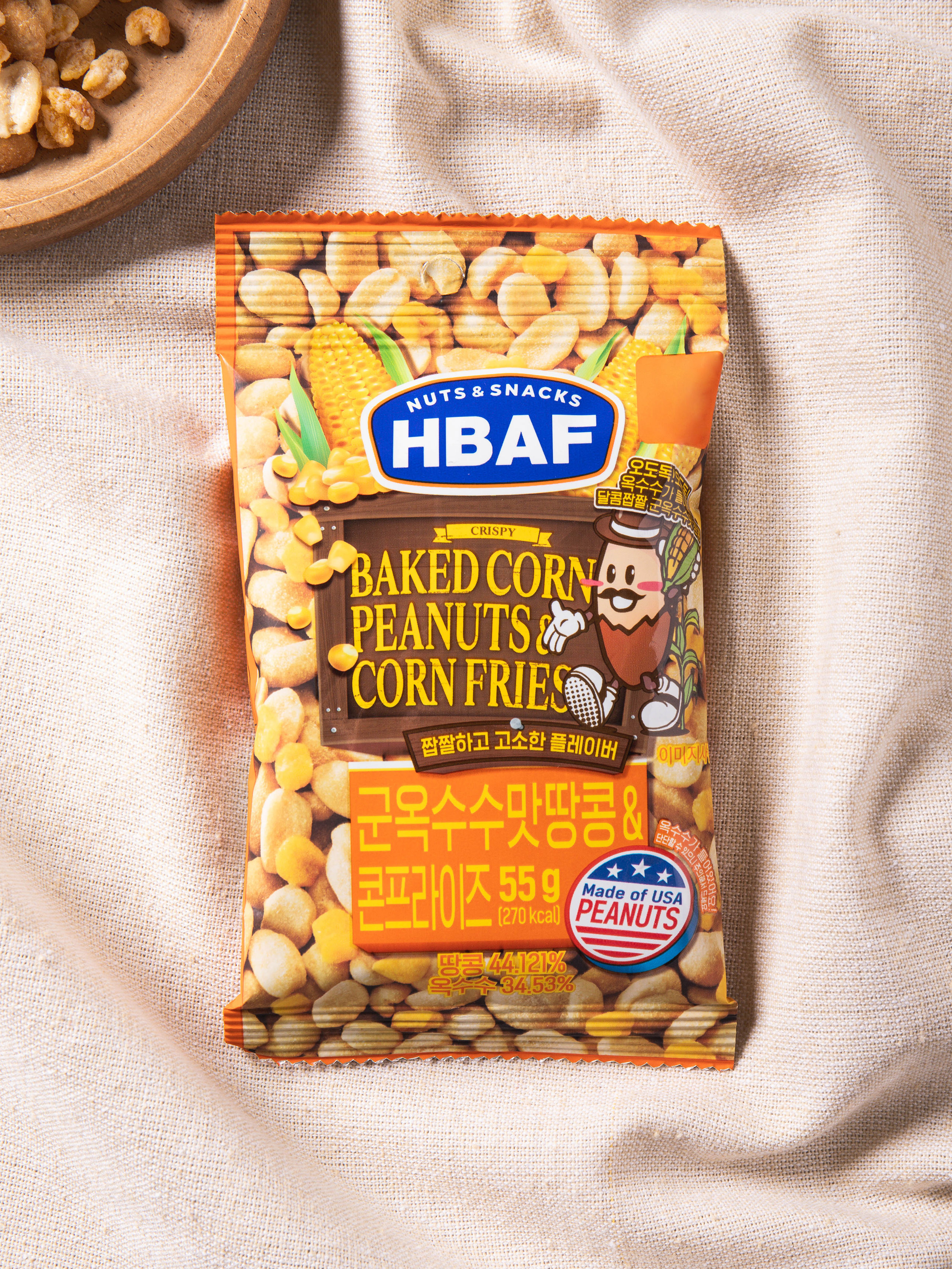 Barf Roasted Corn Flavor Peanut & Corn Fries 55g