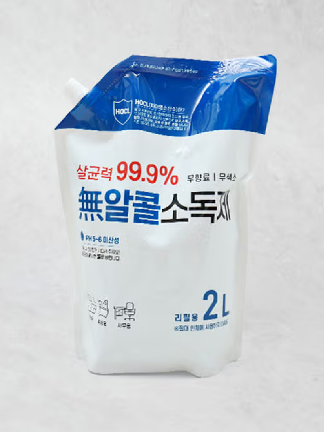 Non-alcoholic disinfectant refill type 2L