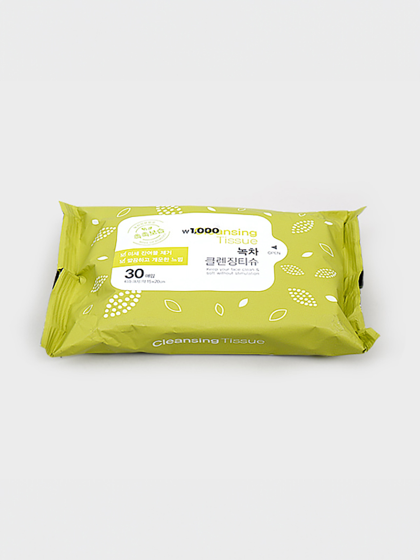 30 green tea cleansing tissues