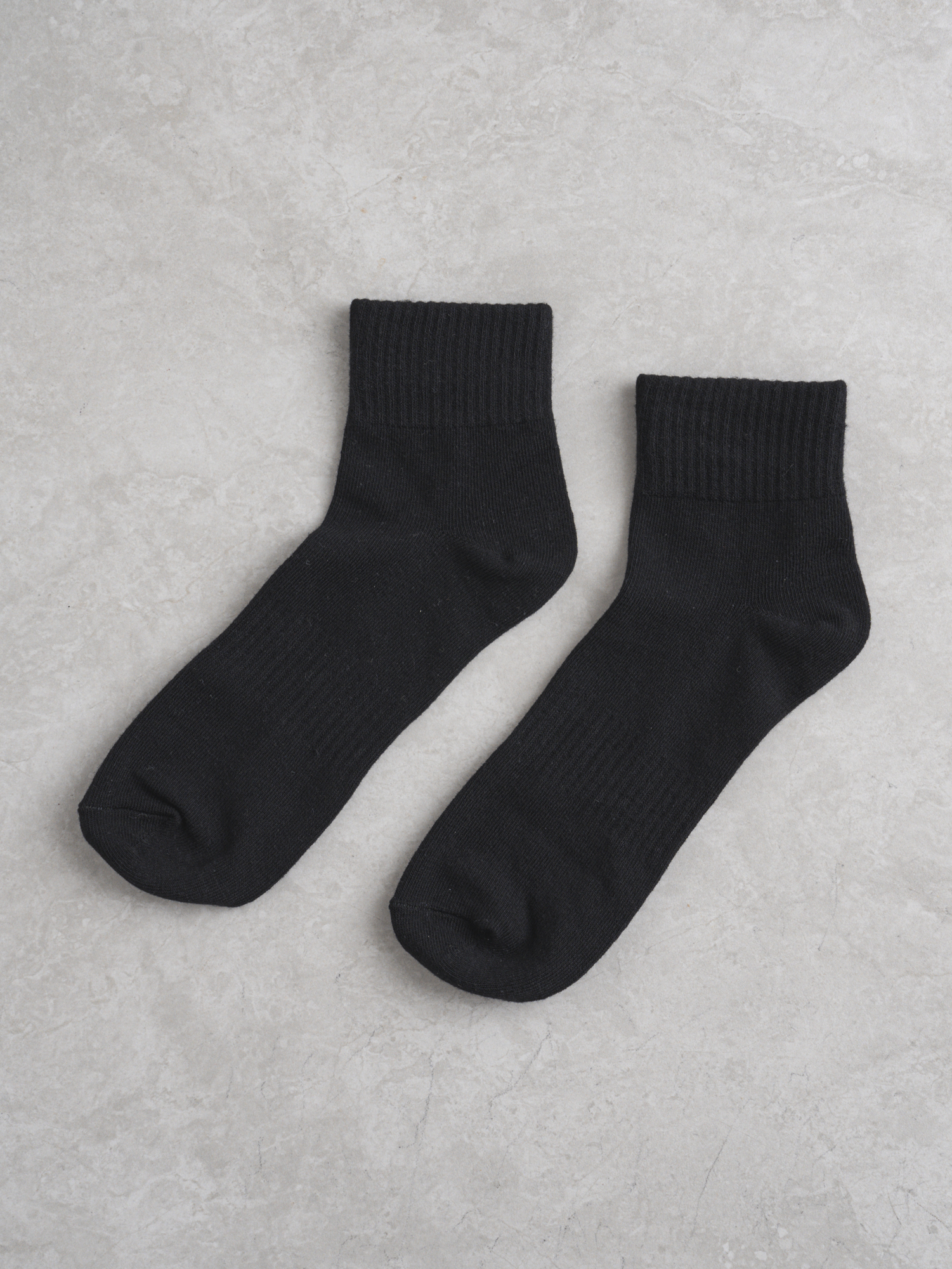 Monfoot Men's Arch Banding Short Socks Black