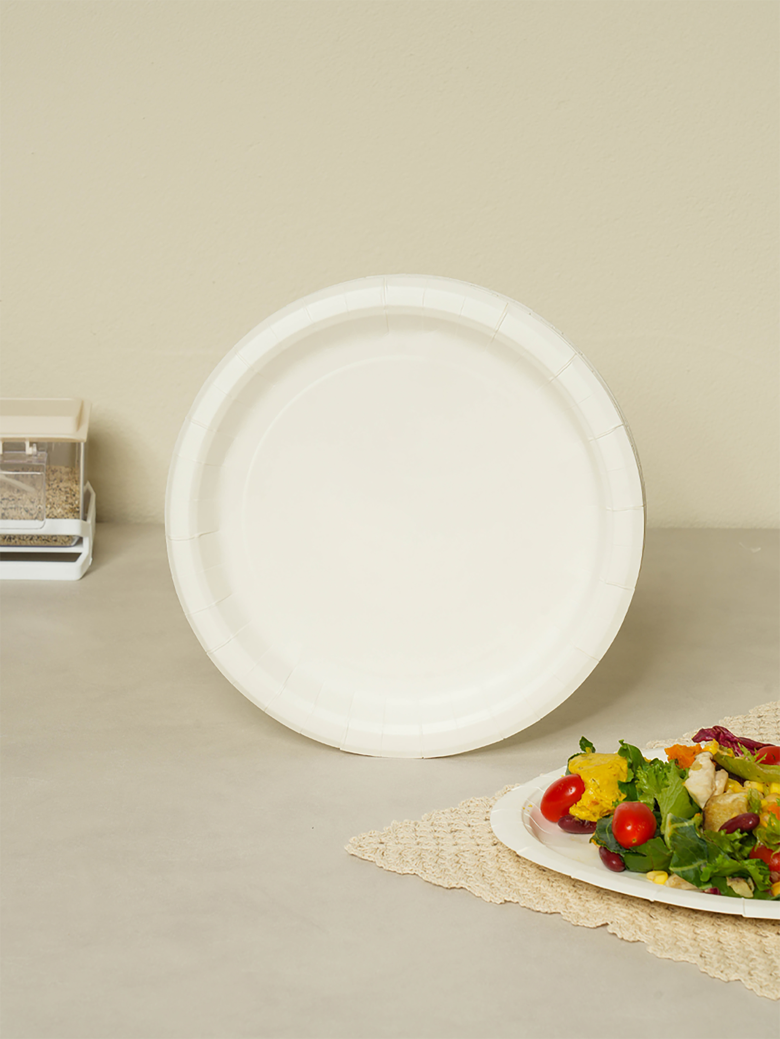 Disposable paper plates 23 cm, 10 pieces