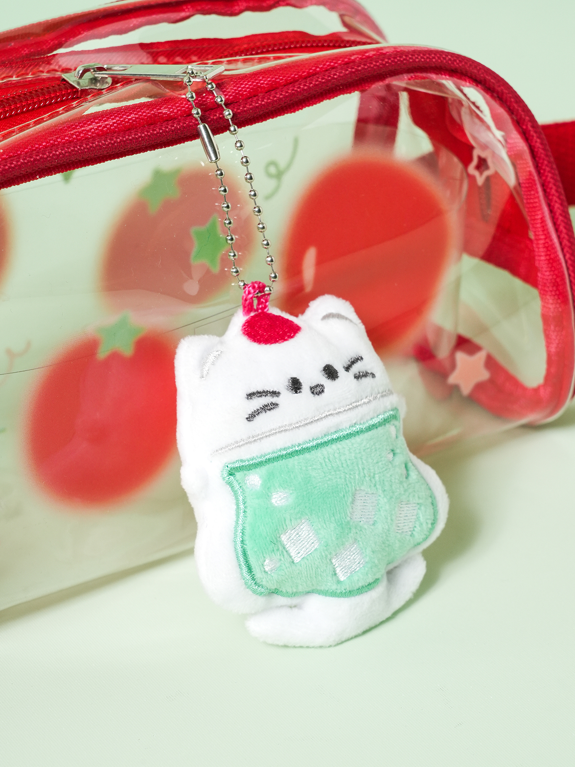 Cream Soda Ball Chain Doll Keyring