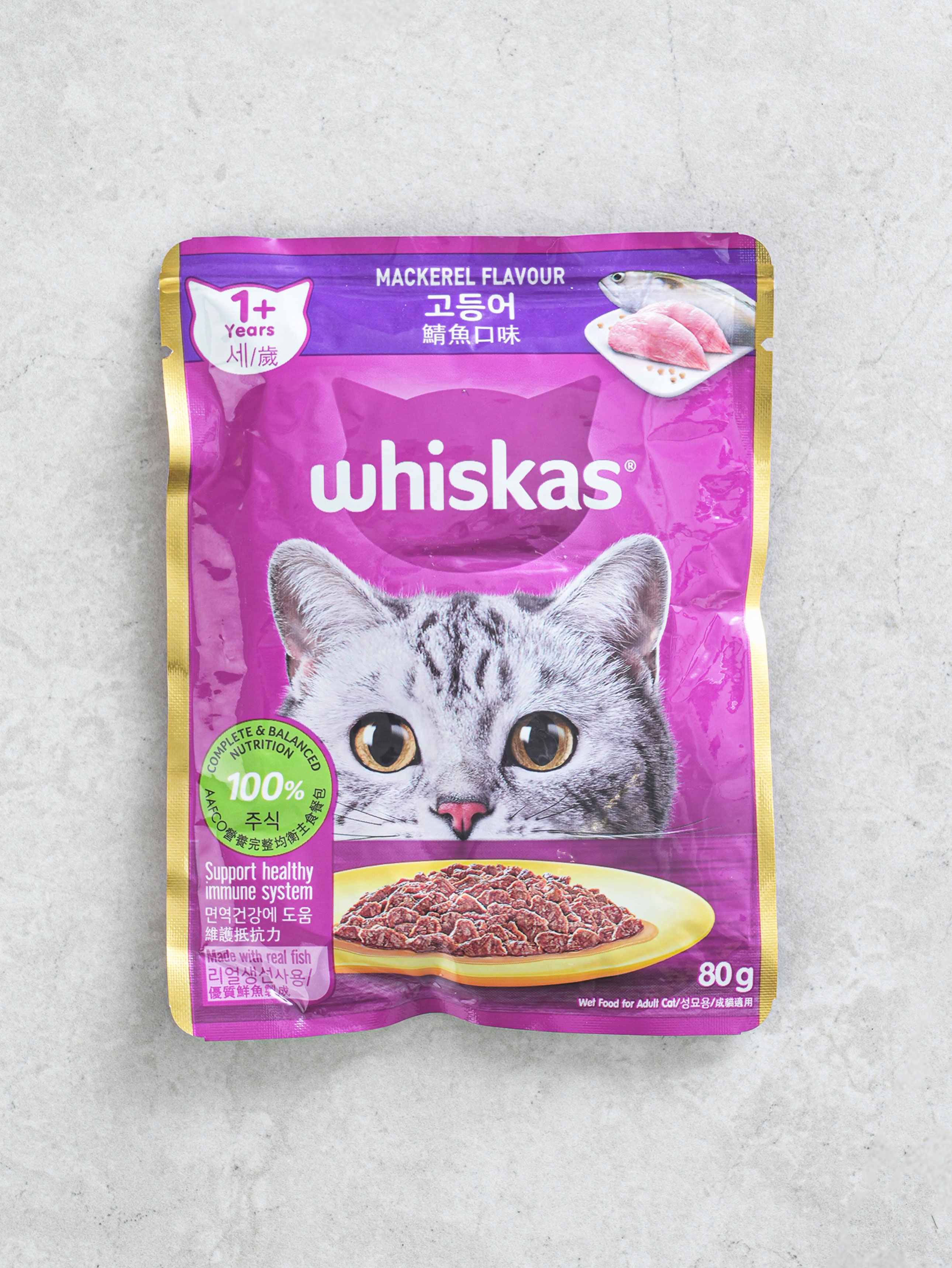 [Pet] Wiscas adult cat pouch 80 g mackerel
